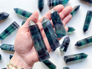 Rainbow Fluorite Points