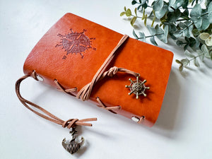 Compass Leather Journal - Brown
