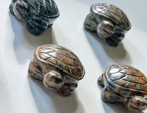 Leopard Skin Jasper Tortoise Carving