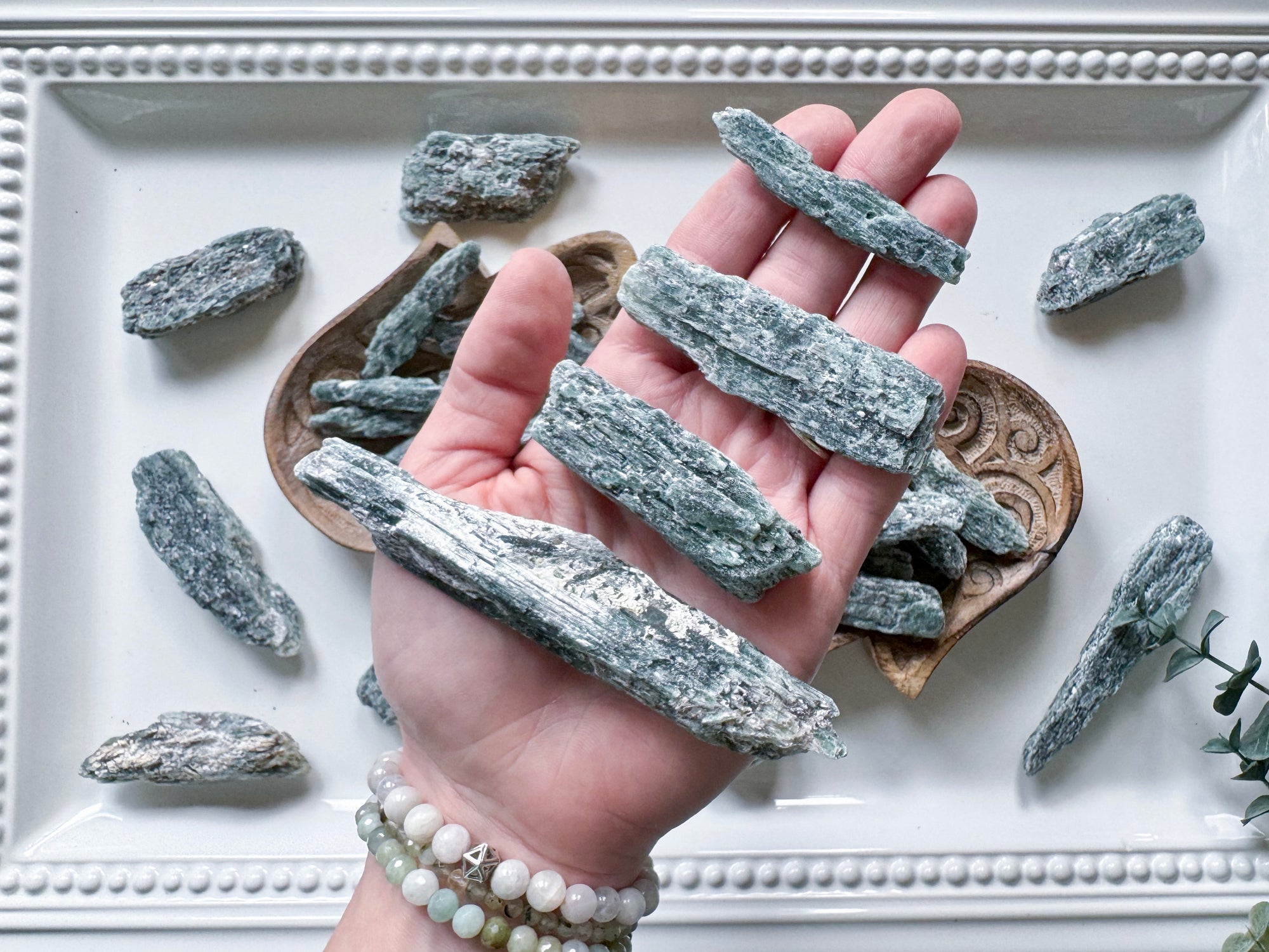 Raw Green Kyanite Blades