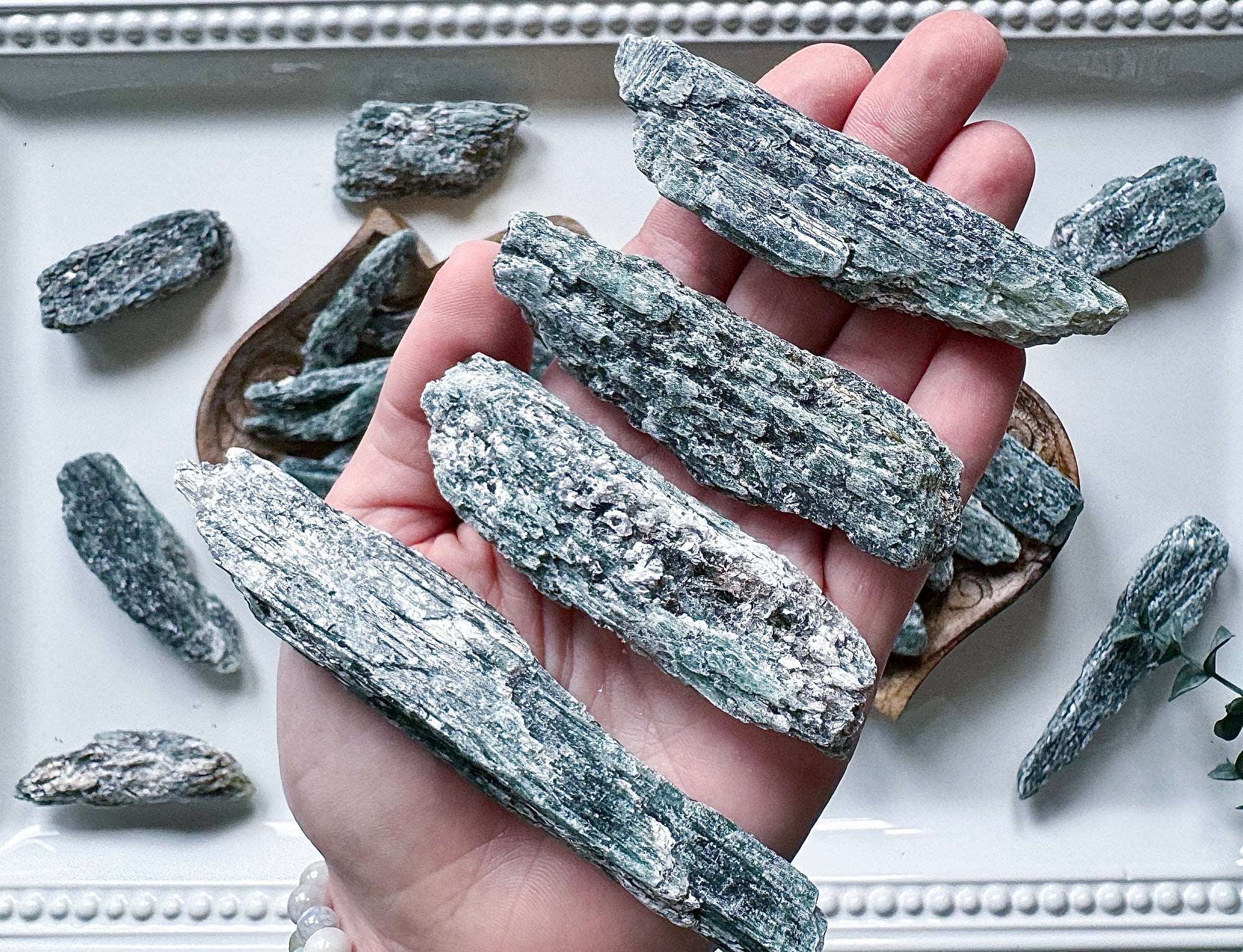 Raw Green Kyanite Blades