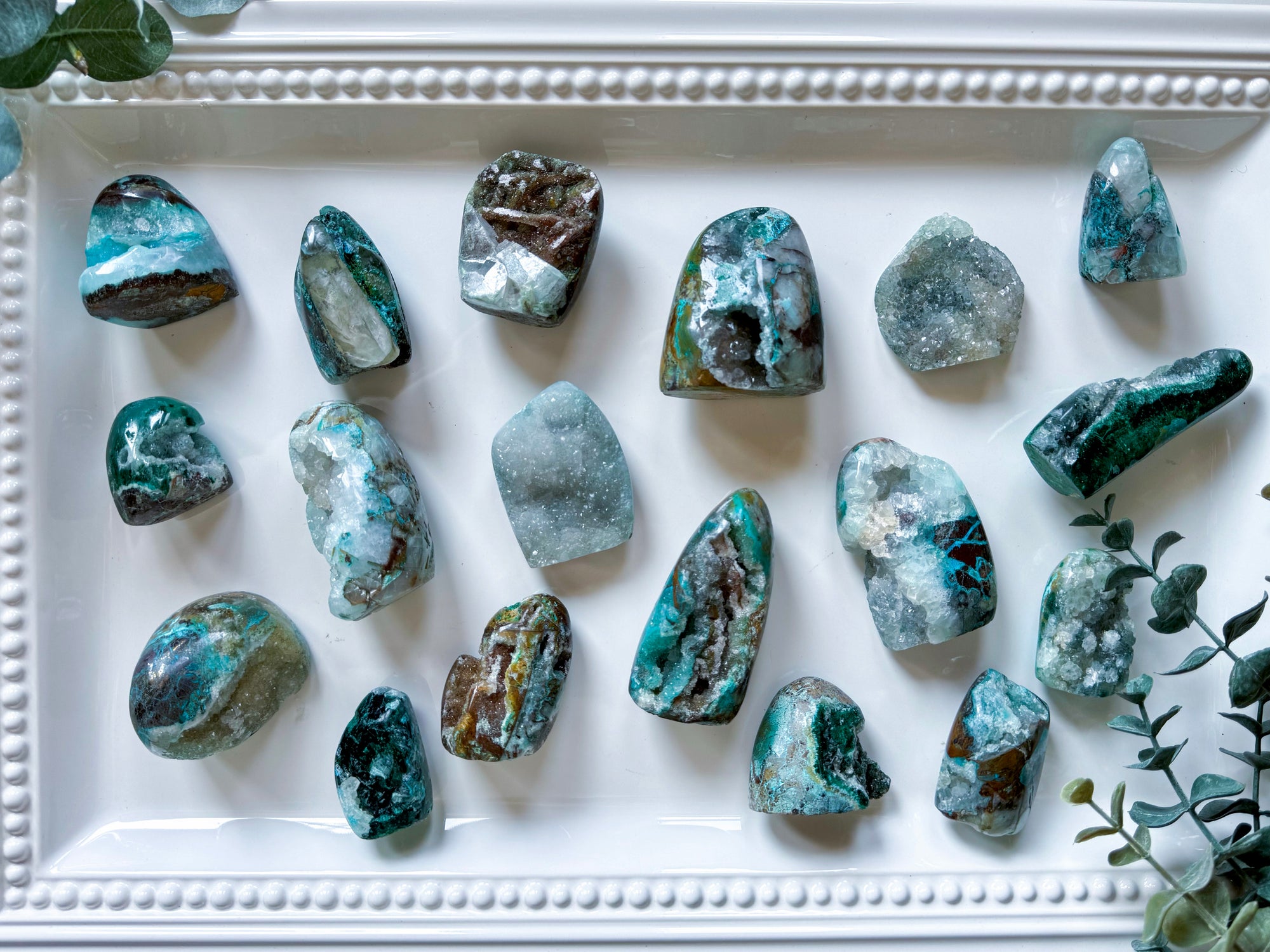 Chrysocolla with Druzy Quartz Free Form || Peru