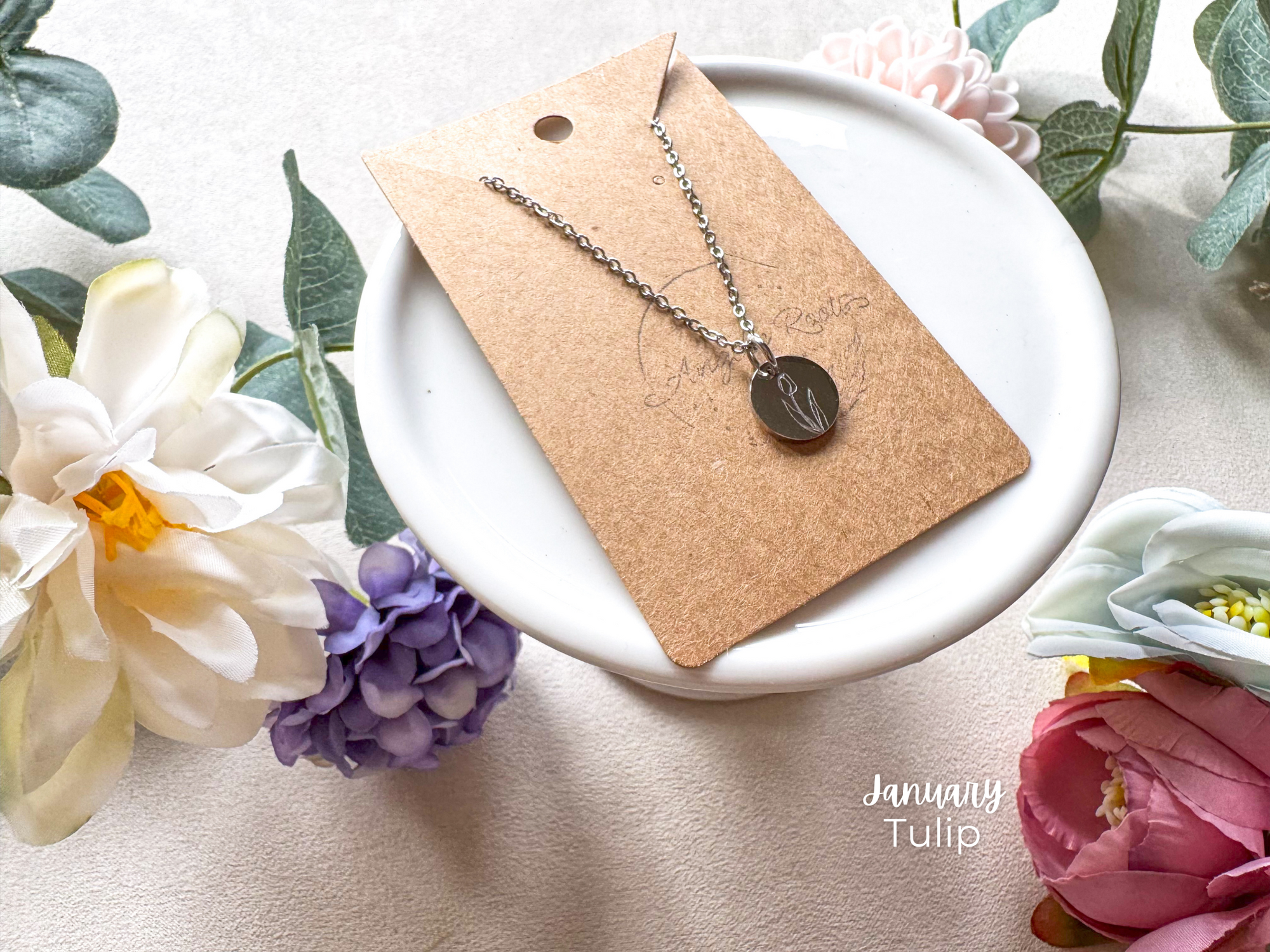 January Tulip Necklace