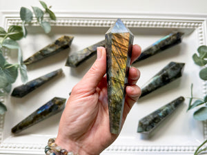 Labradorite Cut Base Wand