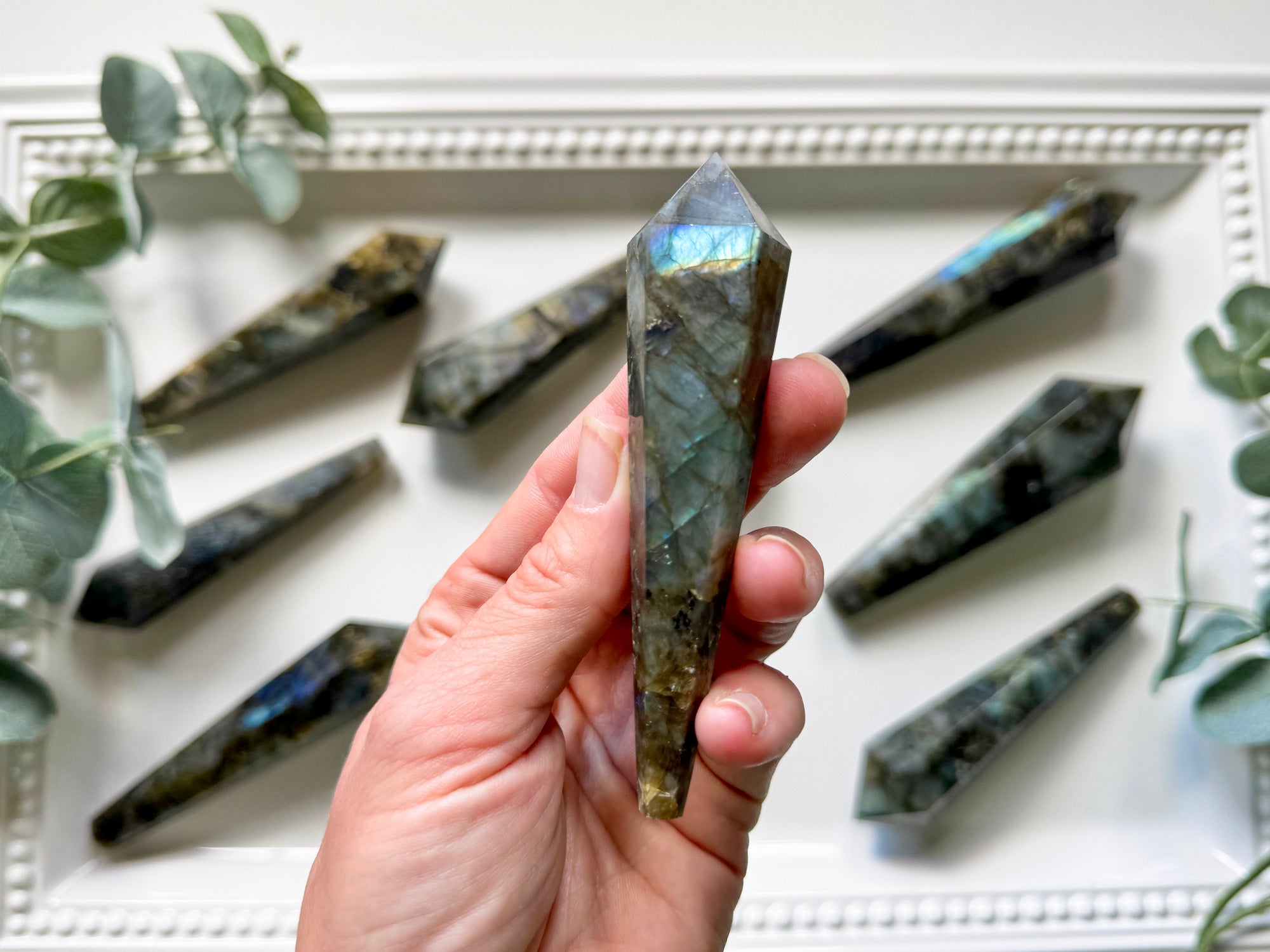 Labradorite Cut Base Wand