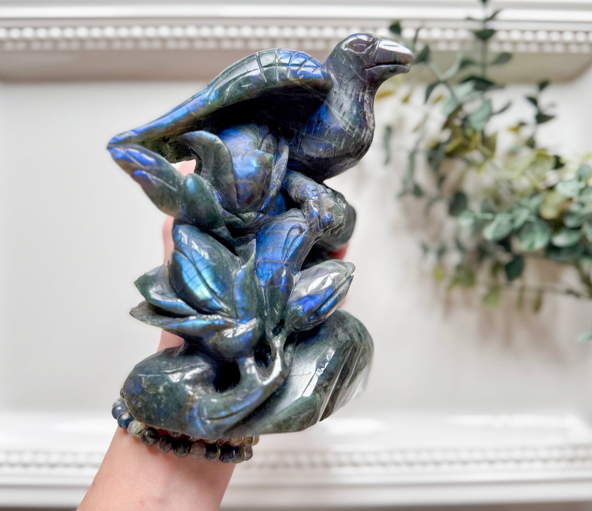 Labradorite Eagle Carving