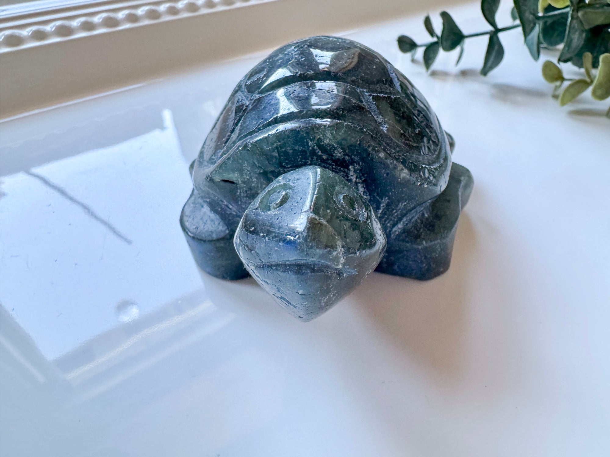 Labradorite Turtle Carving