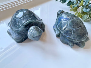 Labradorite Turtle Carving