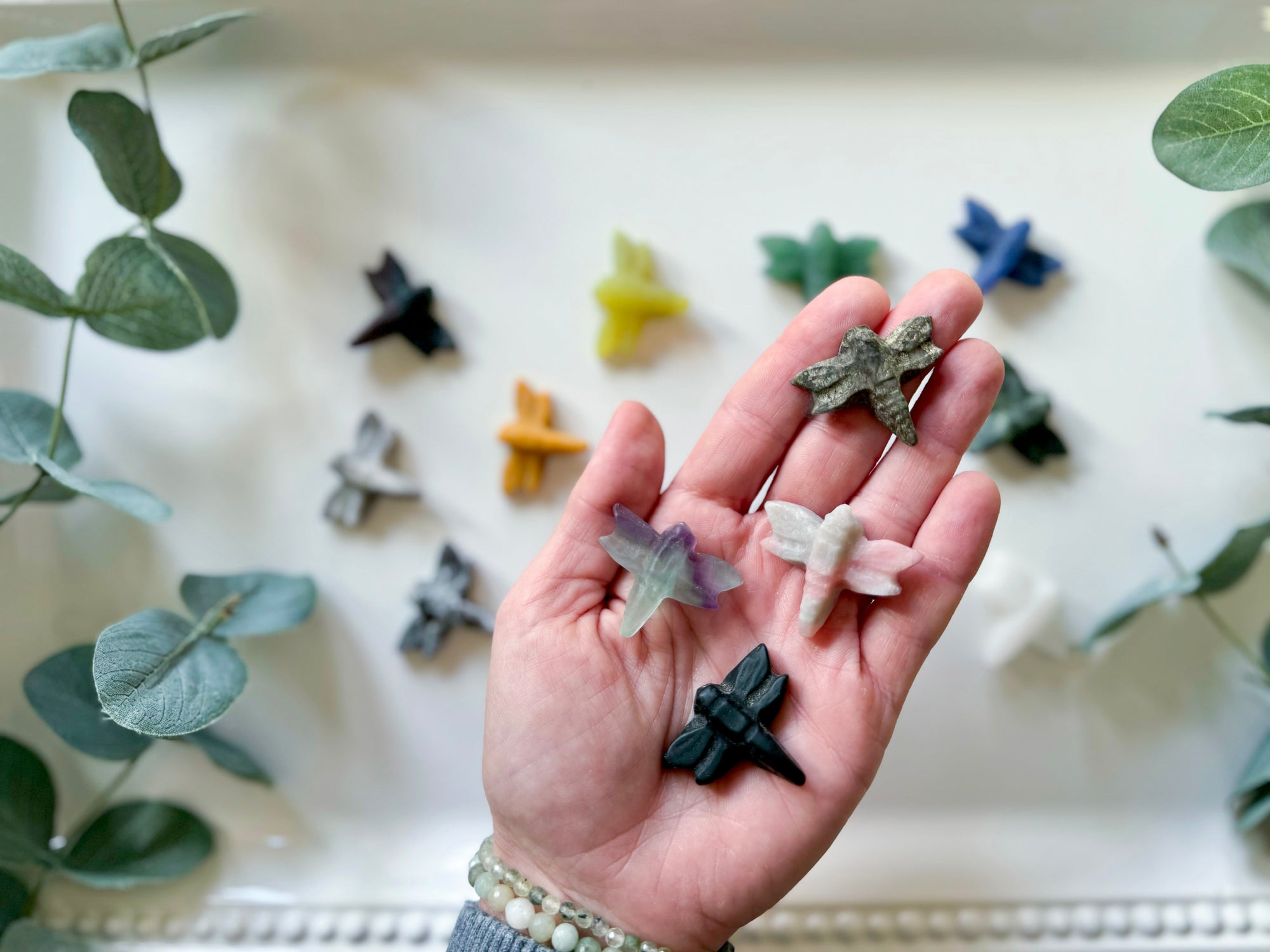 Mini Dragonfly Crystal Carving