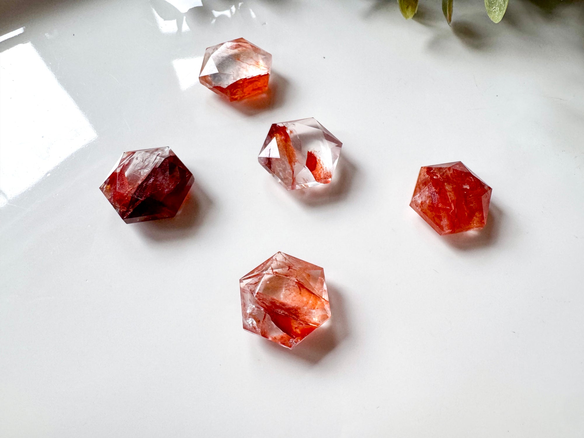 Mini Hematoid (Fire) Quartz Metatron Star