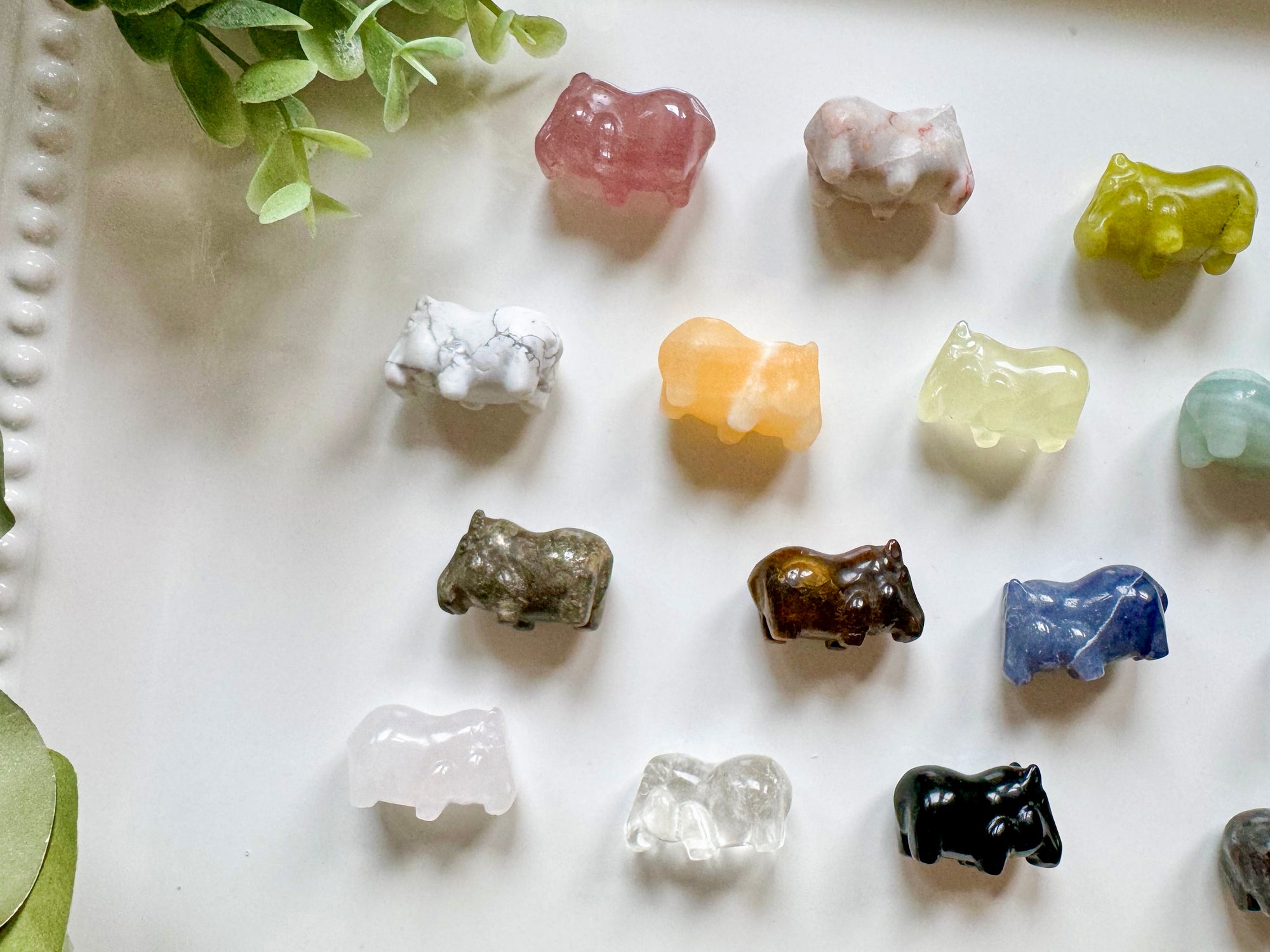 Mini Hippo Crystal Carving