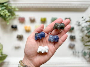 Mini Hippo Crystal Carving