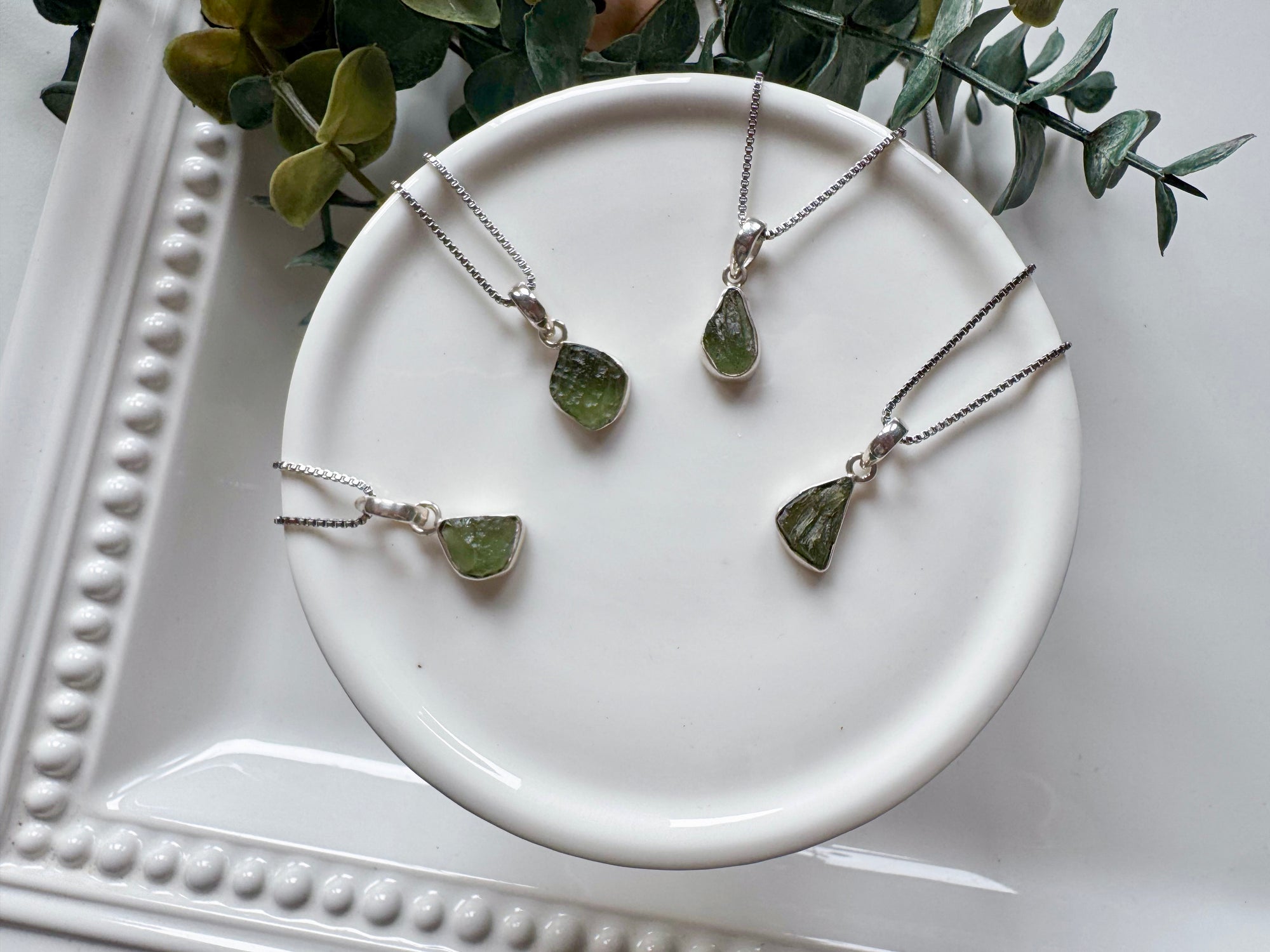 Moldavite Sterling Silver 925 Necklace