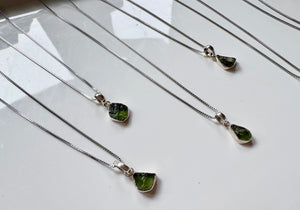 Moldavite Sterling Silver Necklace
