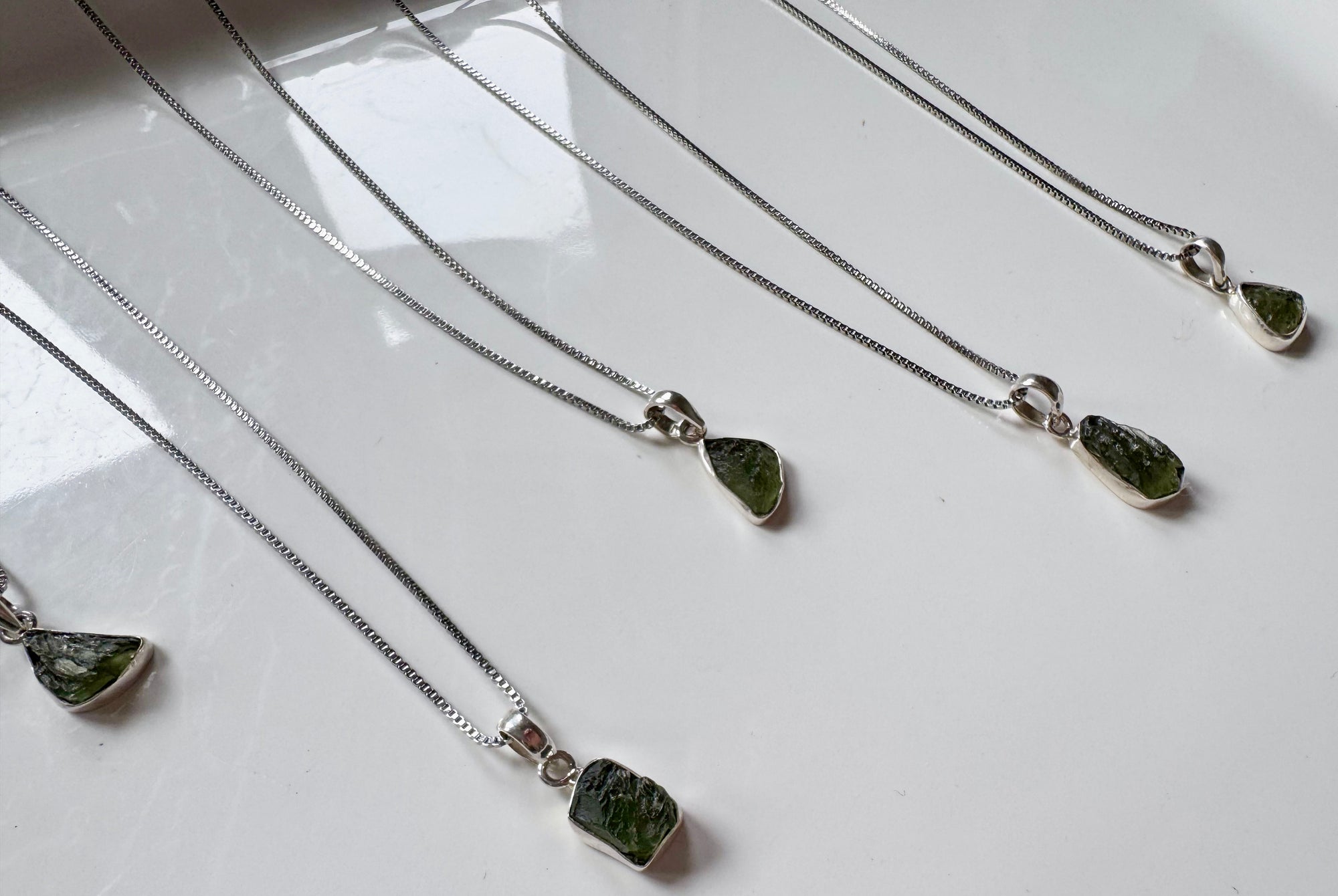 Moldavite Sterling Silver Necklace
