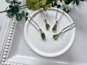 Moldavite Sterling Silver Necklace
