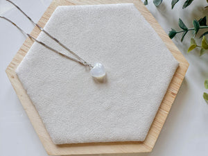 Moonstone Mini Heart Pendant Necklace