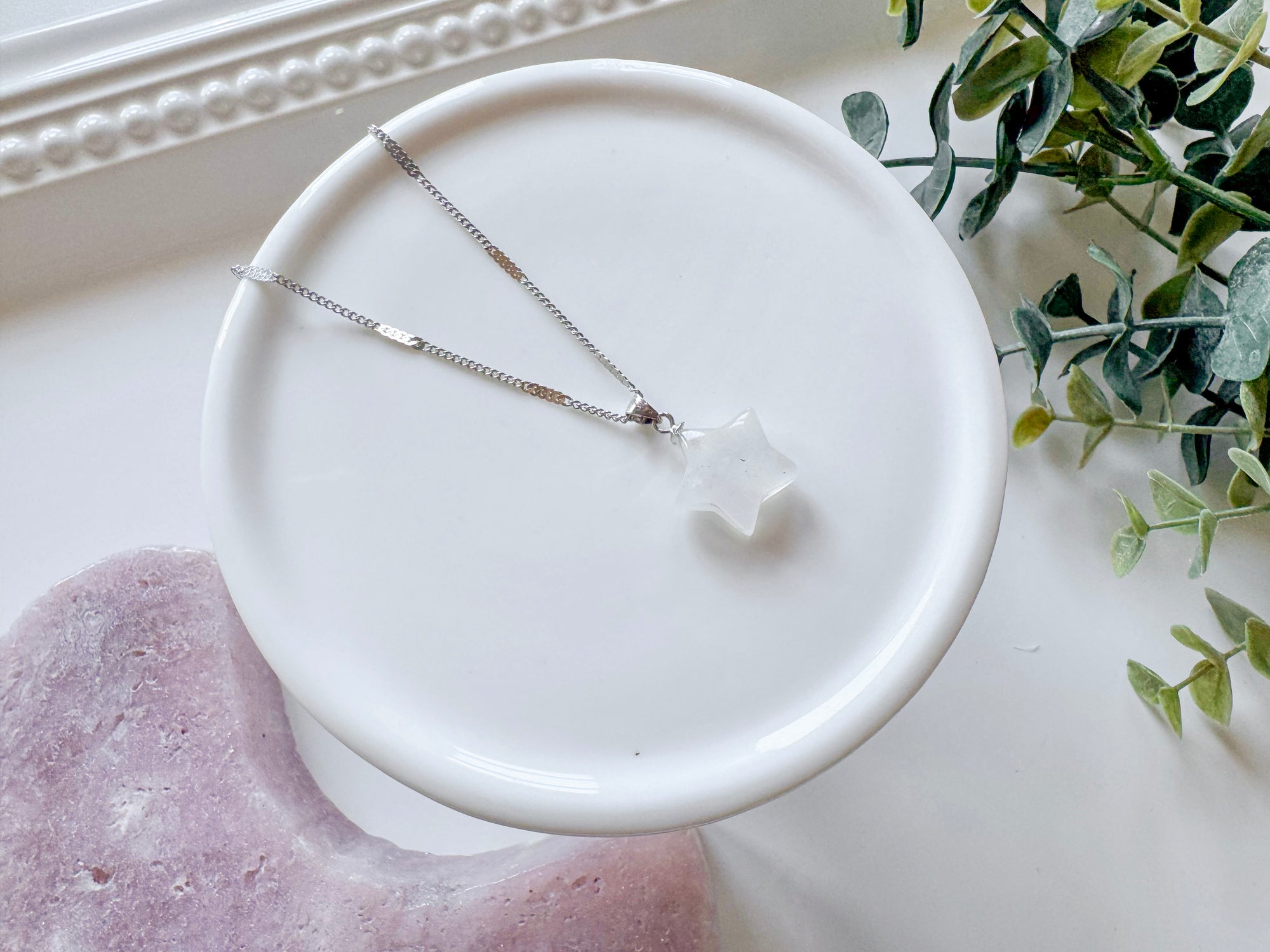 Moonstone Mini Star Pendant Necklace