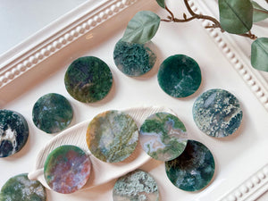 Moss Agate Round Plate