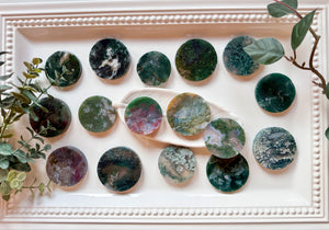 Moss Agate Round Plate