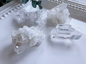 Natural Clear Quartz Mini Clusters and Points || Brazil