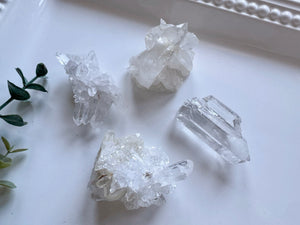 Natural Clear Quartz Mini Clusters and Points || Brazil