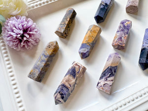 Petrified Root Brecciated Fluorite Point