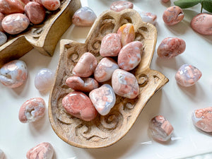 Pink Agate Tumbled Stone