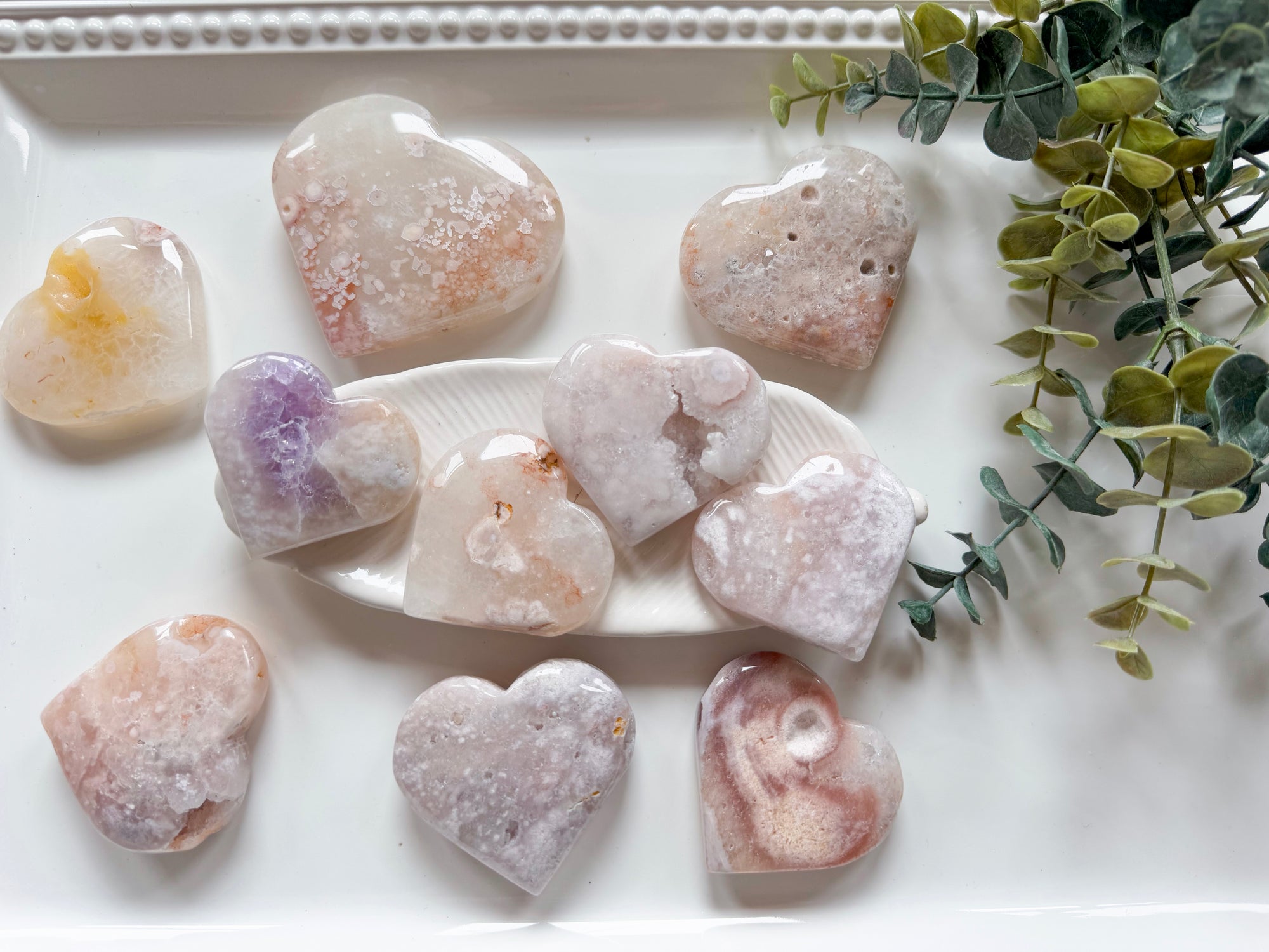 Pink Amethyst Hearts