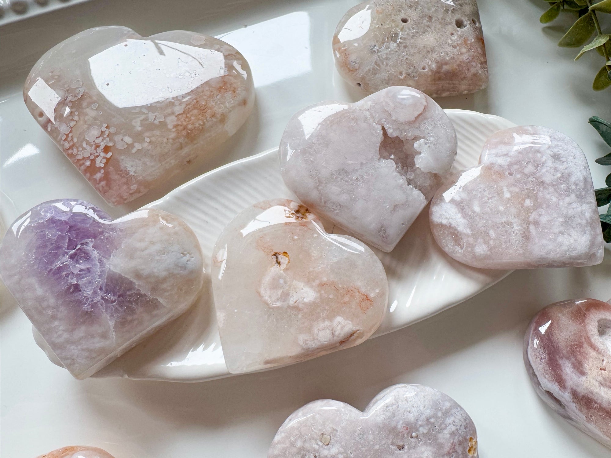 Pink Amethyst Hearts