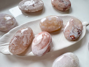 Pink Amethyst Palm Stones