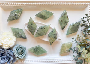 Prehnite Diamond Carving