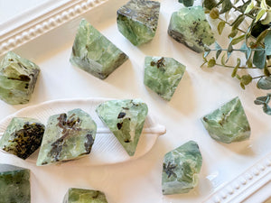 Prehnite Faceted Free Form