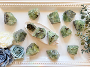 Prehnite Faceted Free Form