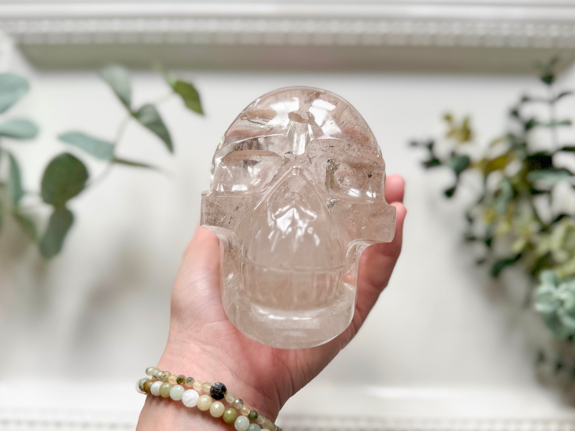 Quartz Skull with Inclusions & Rainbows || Brazil