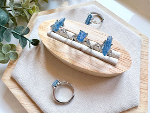 Raw Kyanite Adjustable Ring