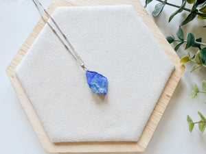 Raw Lapis Lazuli Pendant Necklace || Old Stock