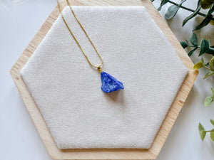 Raw Lapis Lazuli Pendant Necklace || Old Stock