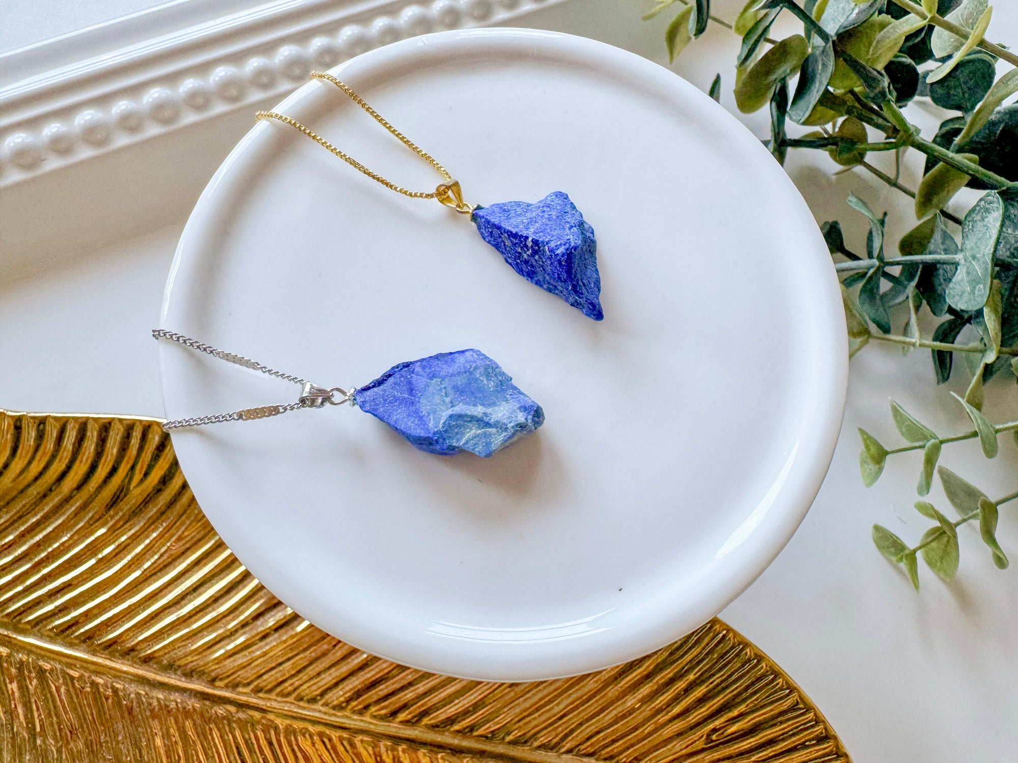 Raw Lapis Lazuli Pendant Necklace || Old Stock