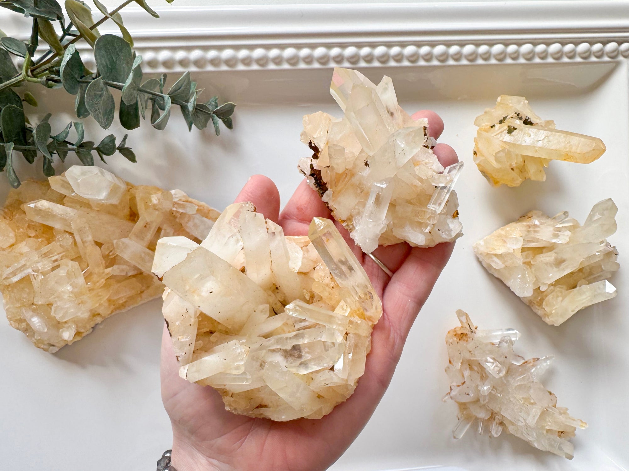 Raw Natural Citrine Cluster || Madagascar