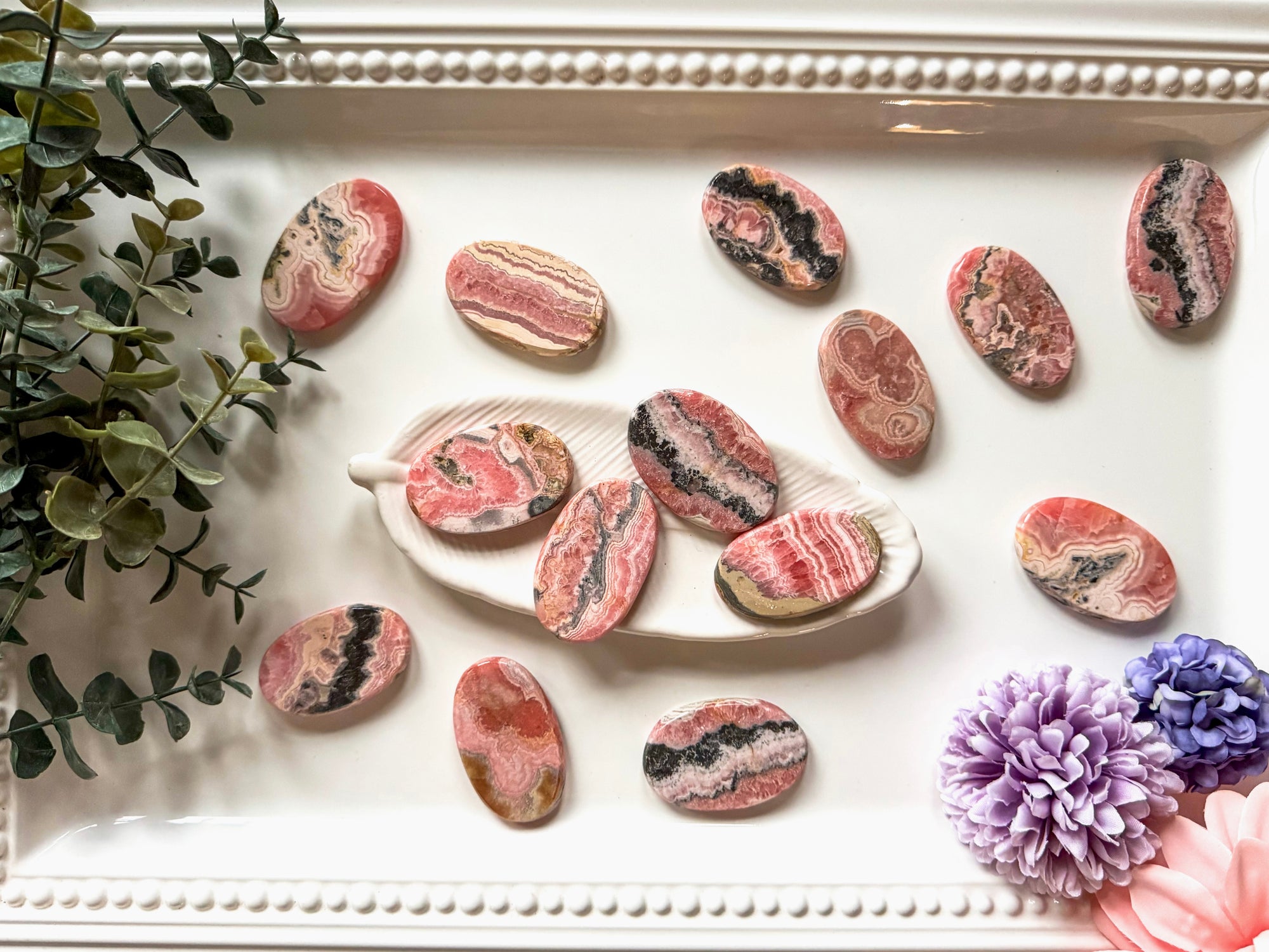 Rhodochrosite Flat Palm Stone || Argentina