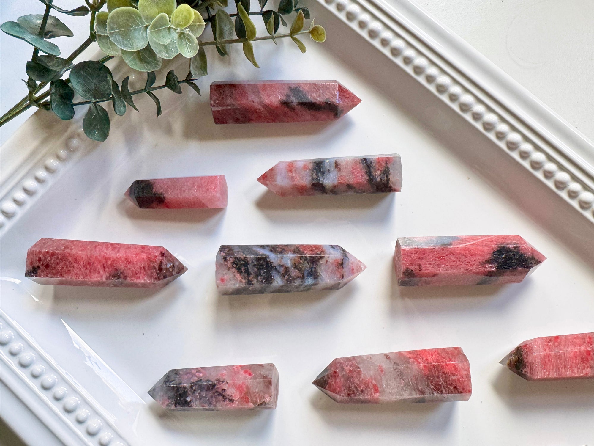 Rhodonite in Quartz Point || Madagascar