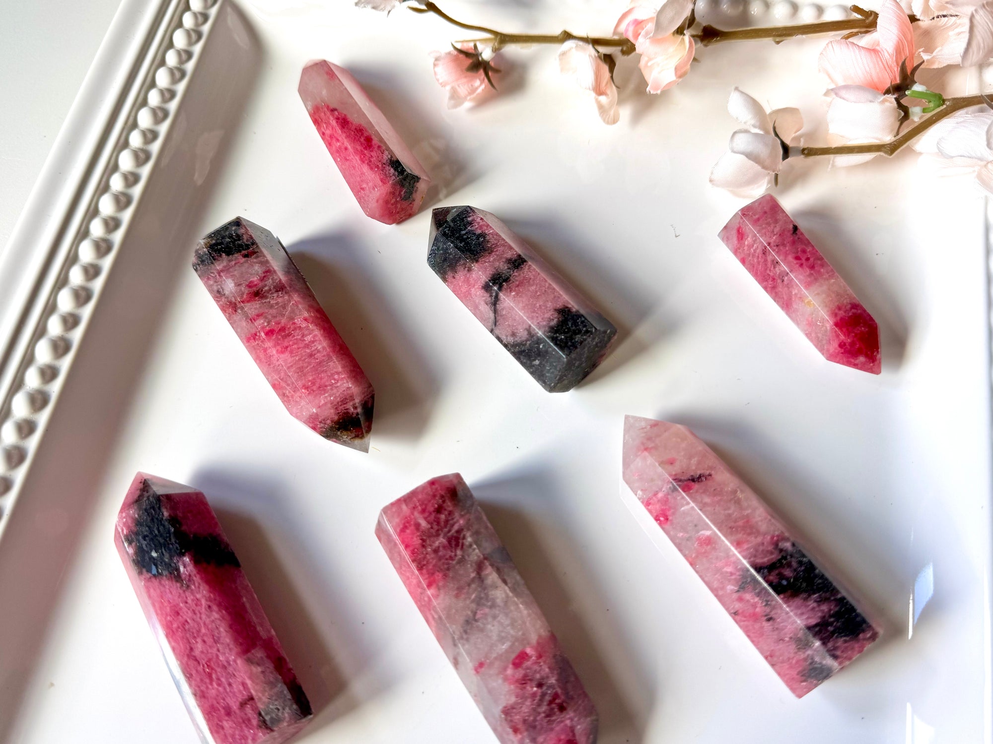 Rhodonite in Quartz Point || Madagascar