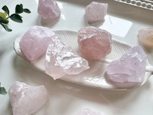 Rose Quartz Raw Pieces || Madagascar
