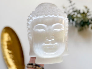 Selenite Buddha || Showpiece