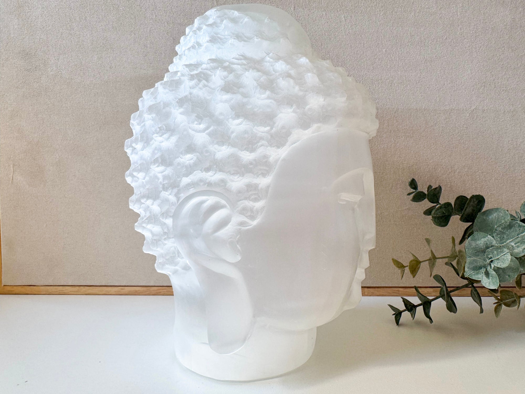 Selenite Buddha || Showpiece