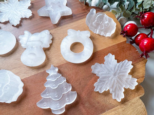 Selenite Holiday Carving