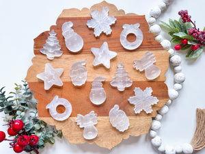 Selenite Holiday Carving