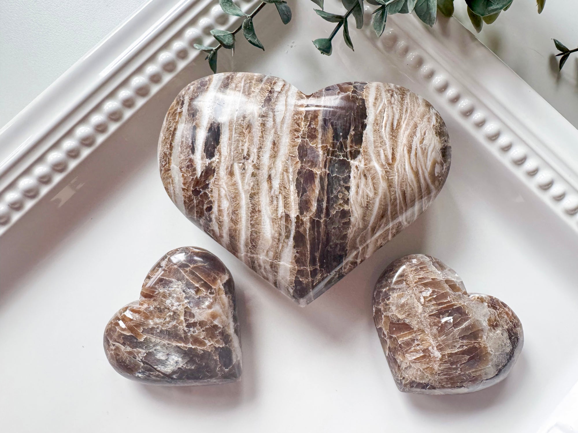 Selenite & Mica Heart || Morocco