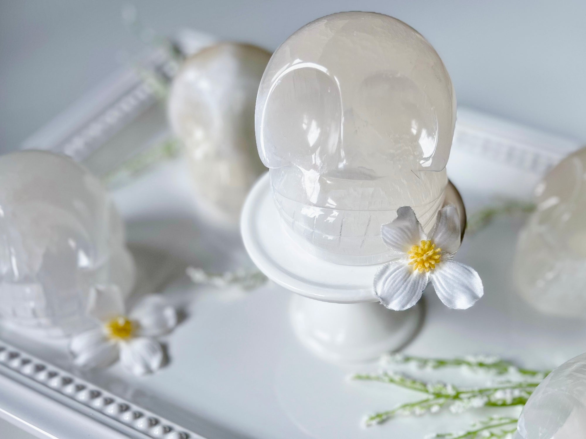 Selenite Skull